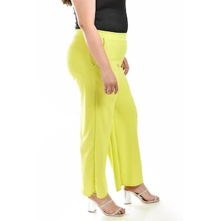 Foto 3 | Foto 3 | Pantalon Pierna Ancha Roman Fashion /tallas Extras, 7045 (lima) Verde Lima