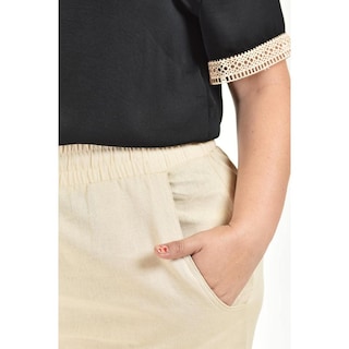 Foto 4 | Foto 4 | Pantalon De Lino Roman Fashion /tallas Extras, 022 (beige) Beige