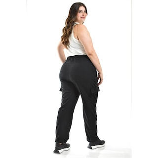 Foto 3 | Foto 3 | Pantalón Cargo Roman Fashion Negro Tallas Extras