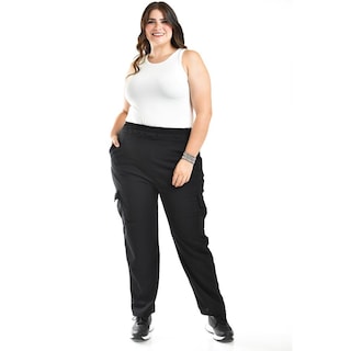 Foto 4 | Foto 4 | Pantalón Cargo Roman Fashion Negro Tallas Extras