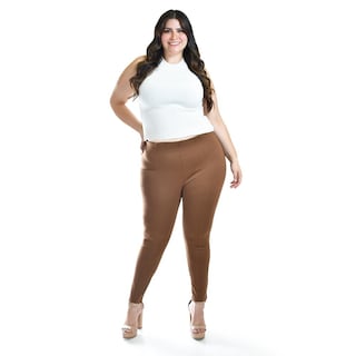 Foto 1 | Foto 1 | Pantalon Con Strech Roman Fashion / Tallas Extras, 030 (cafe) Cafe