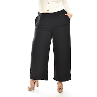 Foto 2 | Foto 2 | Pantalón de Pierna Ancha Roman Fashion Negro Tallas Extras