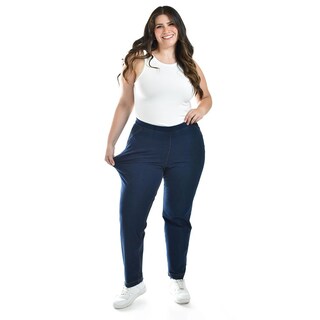 Foto 1 | Foto 1 | Pantalón con Strech Roman Fashion Tallas Extras 115 Azul Marino