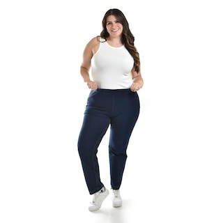 Foto 6 | Foto 6 | Pantalón con Strech Roman Fashion Tallas Extras 115 Azul Marino