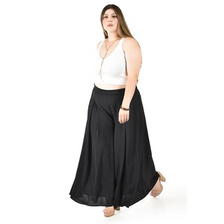 Foto 3 | Foto 3 | Pantalón Tipo Palazzo Roman Fashion Negro para Mujer