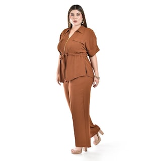 Foto 2 | Foto 2 | Set Con Detalle De Cierre Roman Fashion /tallas Extras 2654 (cafe) Cafe