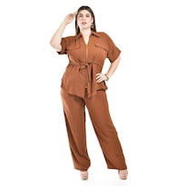 Set Con Detalle De Cierre Roman Fashion /tallas Extras 2654 (cafe) Cafe