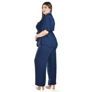 Foto 3 | Foto 3 | Conjunto Roman Fashion Azul Marino para Mujer