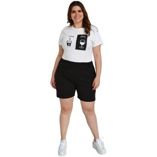 Foto 4 | Foto 4 | Short Casual Roman Fashion Tallas Extras 7033 color Negro