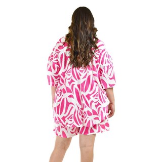 Foto 3 | Foto 3 | Set Plisado Ensamble Y Short Roman Fashion /tallas Extras, 4342 (blanco - Fiusha) Fucsia