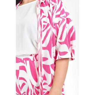 Foto 4 | Foto 4 | Set Plisado Ensamble Y Short Roman Fashion /tallas Extras, 4342 (blanco - Fiusha) Fucsia