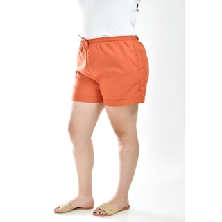 Foto 2 | Foto 2 | Short De Lino Con Bolsillos Roman Fashion /tallas Extras, 021 (ladrillo) Naranja Oscuro