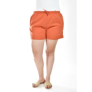 Foto 4 | Foto 4 | Short De Lino Con Bolsillos Roman Fashion /tallas Extras, 021 (ladrillo) Naranja Oscuro