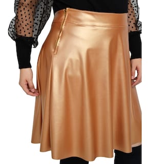 Foto 4 | Foto 4 | Falda Roman Fashion color Dorado Talle Alto