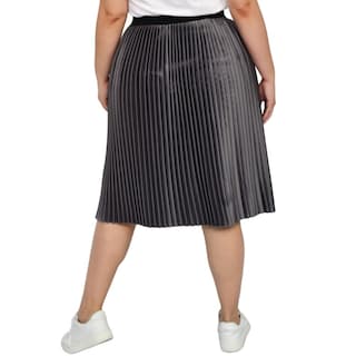 Foto 3 | Foto 3 | Falda Plisada Roman Fashion Tallas Extras 2122 color Gris