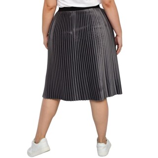 Foto 3 | Foto 3 | Falda Plisada Roman Fashion Tallas Extras 2122 color Gris