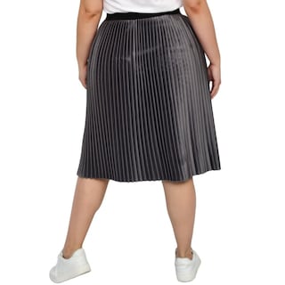 Foto 3 | Foto 3 | Falda Plisada Roman Fashion Tallas Extras 2122 color Gris