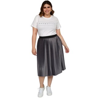 Foto 7 | Foto 7 | Falda Plisada Roman Fashion Tallas Extras 2122 color Gris