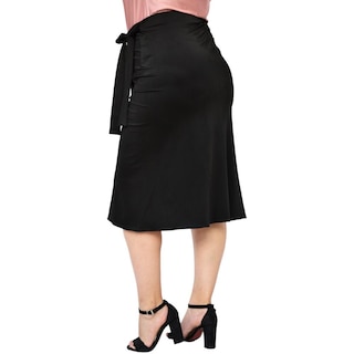 Foto 3 | Foto 3 | Falda Midi Roman Fashion Talla Extra 2862 color Negro