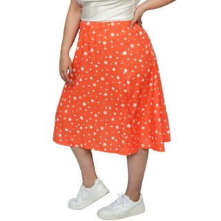 Foto 2 | Foto 2 | Falda Midi Roman Fashion 7040 color Naranja