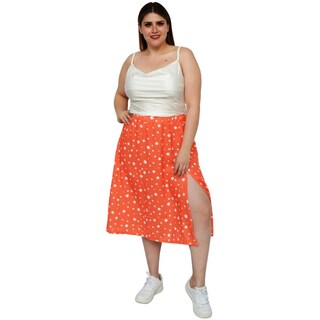 Foto 5 | Foto 5 | Falda Midi Roman Fashion 7040 color Naranja