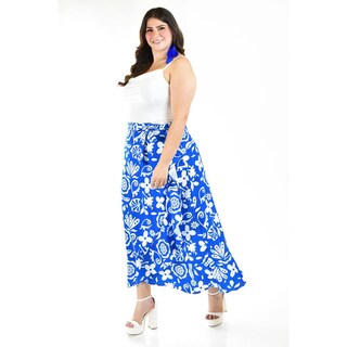 Foto 5 | Foto 5 | Falda Envolvente Con Cinto Roman Fashion 7053 Azul
