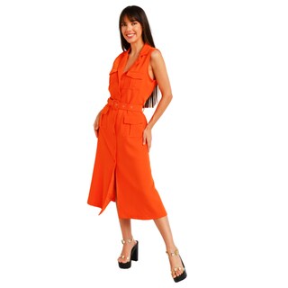 Foto 5 | Foto 5 | Vestido Roman Fashion V-MIC-2156 color Naranja