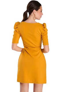 Foto 2 | Foto 2 | Vestido Devendi color Mostaza para Mujer