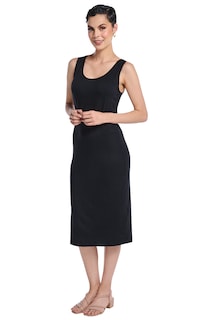 Foto 1 | Foto 1 | Vestido Devendi color Negro Stretch Midi