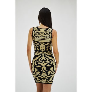Foto 3 | Foto 3 | Vestido Tejido Roman Fashion V-K007 Beige con Negro