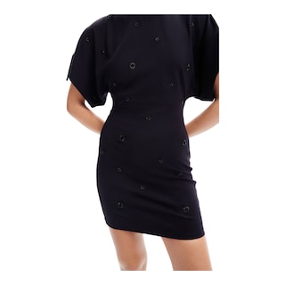 Foto 5 | Foto 5 | Vestido Negro Detalles Desigual