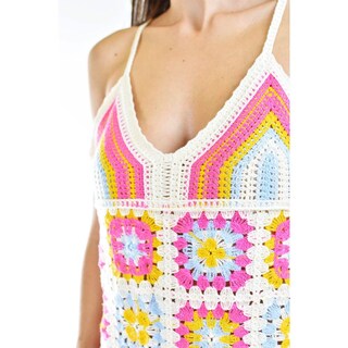 Foto 4 | Foto 4 | Vestido De Crochet Juvenil 24700 Rosa