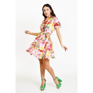 Foto 1 | Foto 1 | Vestido de Holanes sin Espalda Roman Fashion Multicolor para Mujer