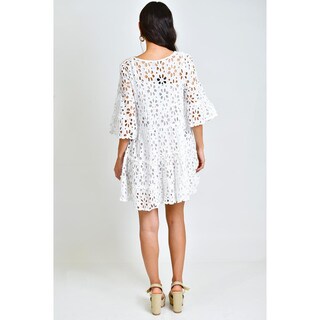 Foto 3 | Foto 3 | Vestido Detalle Calado /juvenil, 8515 (blanco) Blanco