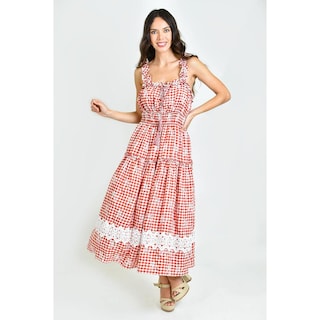 Foto 1 | Foto 1 | Vestido Campesino Roman Fashion Rojo para Mujer