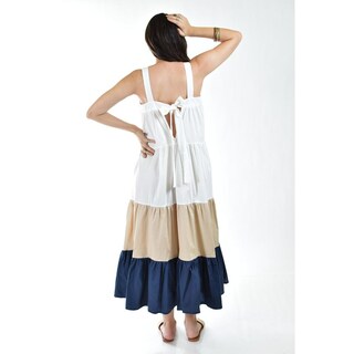 Foto 3 | Foto 3 | Vestido de Popelina Tricolor Roman Fashion /juvenil 883 Beige