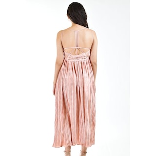 Foto 3 | Foto 3 | Vestido Plisado con Encaje Roman Fashion Rosa Juvenil