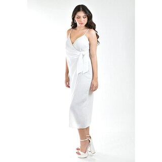 Foto 5 | Foto 5 | Vestido con Nudo Roman Fashion Blanco Juvenil