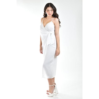Foto 5 | Foto 5 | Vestido con Nudo Roman Fashion Blanco Juvenil