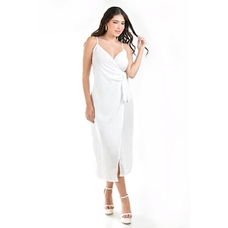 Foto 6 | Foto 6 | Vestido con Nudo Roman Fashion Blanco Juvenil