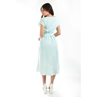 Foto 3 | Foto 3 | Vestido Escote V Roman Fashion 288 Verde Claro