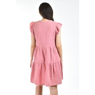 Foto 3 | Foto 3 | Vestido de Algodón Roman Fashion /juvenil 3104 Rosa