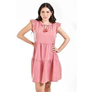 Foto 5 | Foto 5 | Vestido de Algodón Roman Fashion /juvenil 3104 Rosa