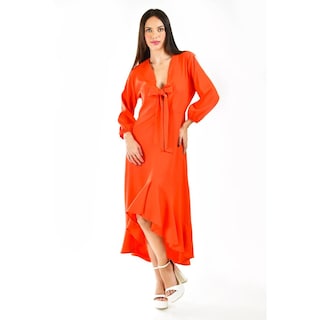 Foto 5 | Foto 5 | Vestido Roman Fashion Naranja para Mujer