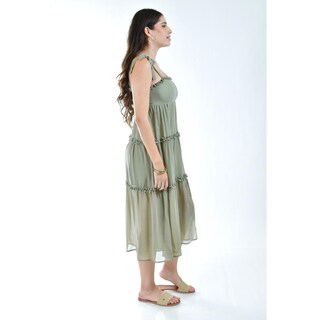 Foto 2 | Foto 2 | Vestido Vaporoso Roman Fashion Verde Claro Juvenil