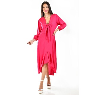 Foto 1 | Foto 1 | Vestido Escote Moño Roman Fashion Rosa Juvenil