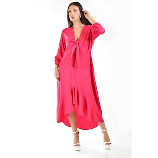 Foto 5 | Foto 5 | Vestido Escote Moño Roman Fashion Rosa Juvenil