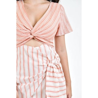 Foto 4 | Foto 4 | Vestido Rayas Roman Fashion /juvenil 10714 color Coral
