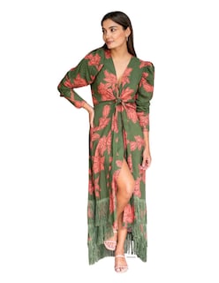 Foto 3 | Foto 3 | Vestido Con Flecos Candelaria J&b Talla S Color Verde