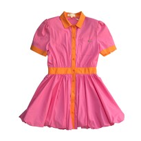 Vestido Pink Bombacho Inferior Lc